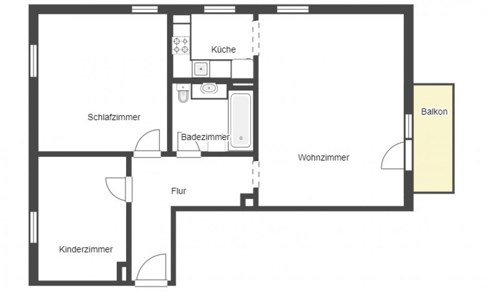 3 Zimmer Wohnung mit idealen Grundriss /Süd-Balkon, Garage und Stellplatz zu verkaufen.