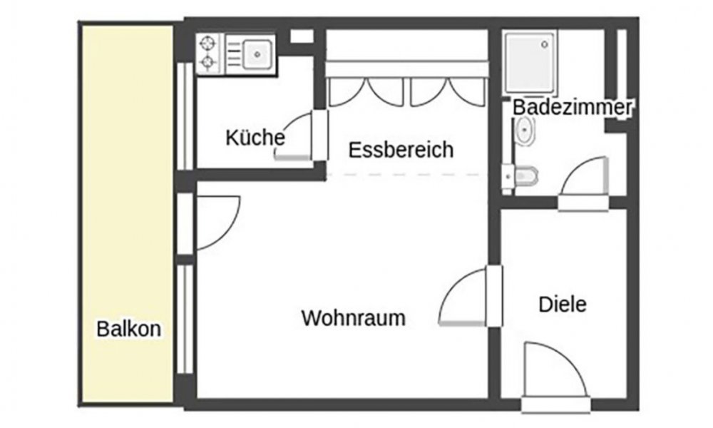 1 Zimmer Apartment mit Balkon  nähe Rotkreuzplatz zu verkaufen